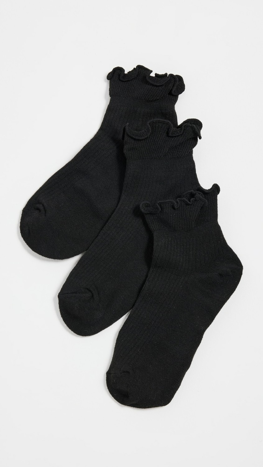 Everyday Classic Ruffle Socks  |  Socks & Tights Accessories Black