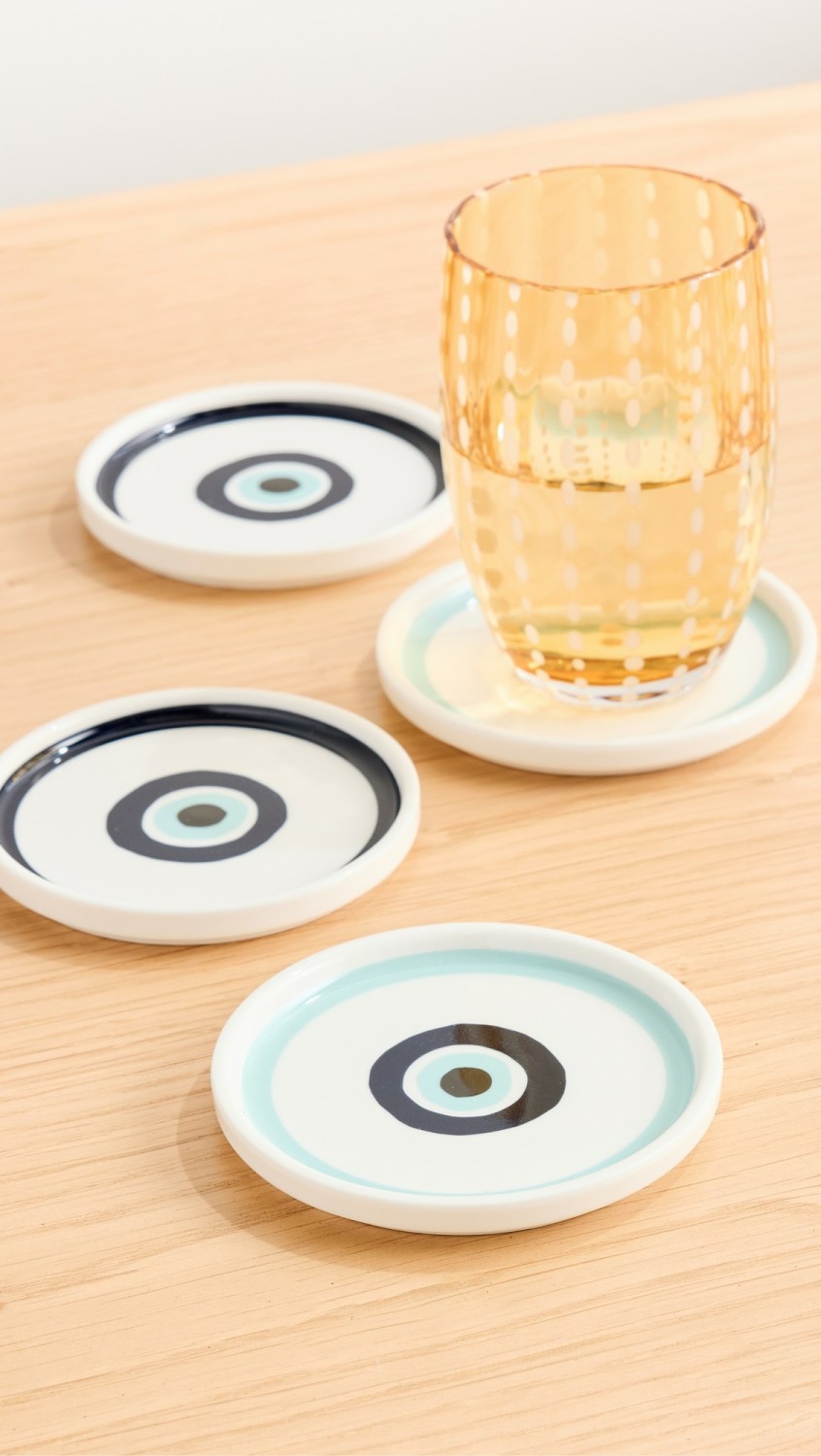 Evil Eye Coasters  |  Tabletop Home Evil Eye