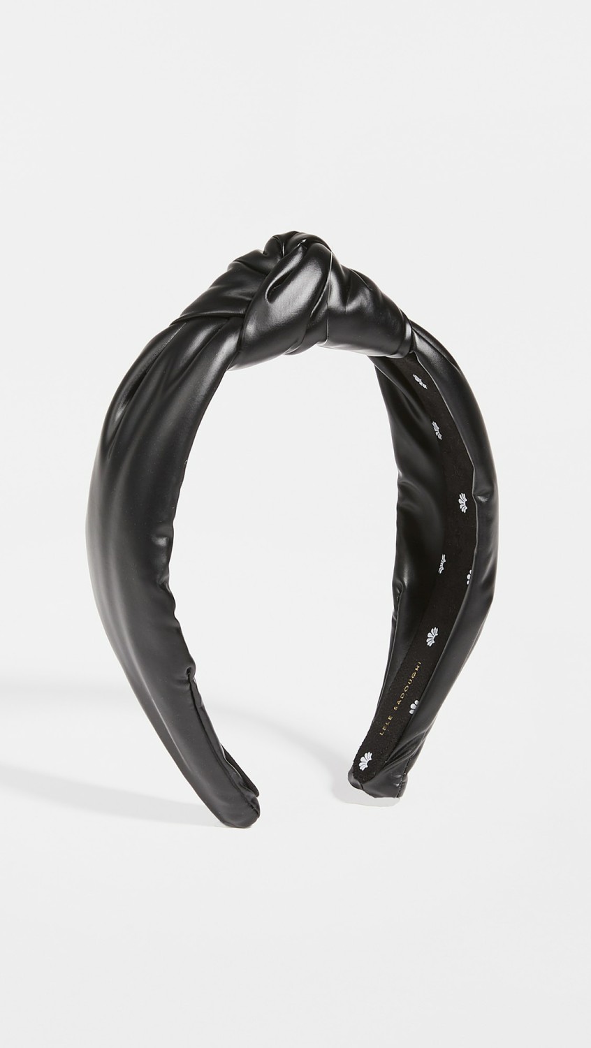 Faux Leather Knotted Headband  |  Hair Accessories Accessories Black Leather