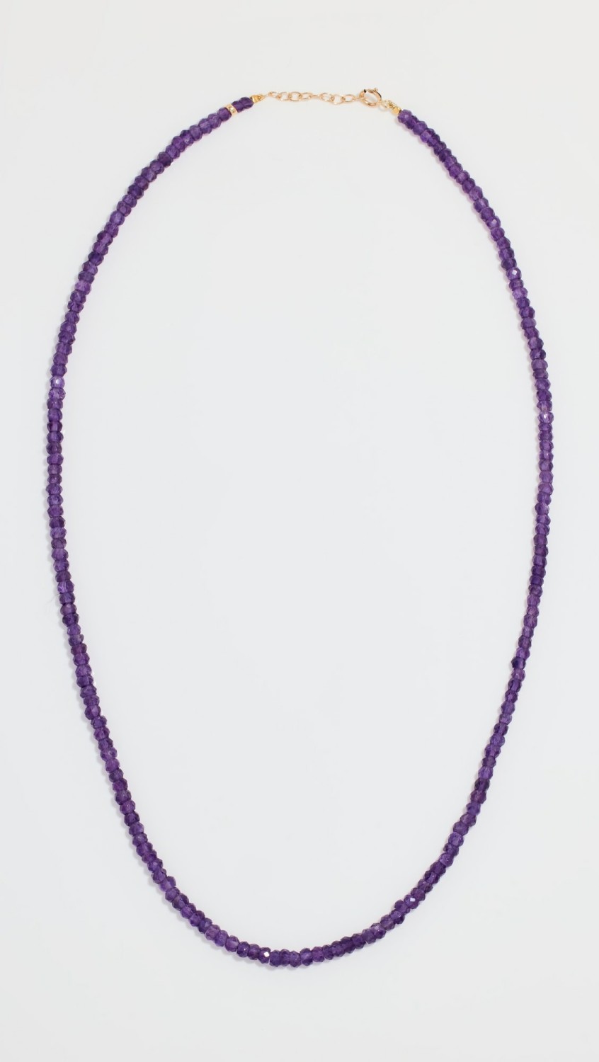 February Amethyst Beaded Necklace  |  Necklaces Jewelry Amethyst