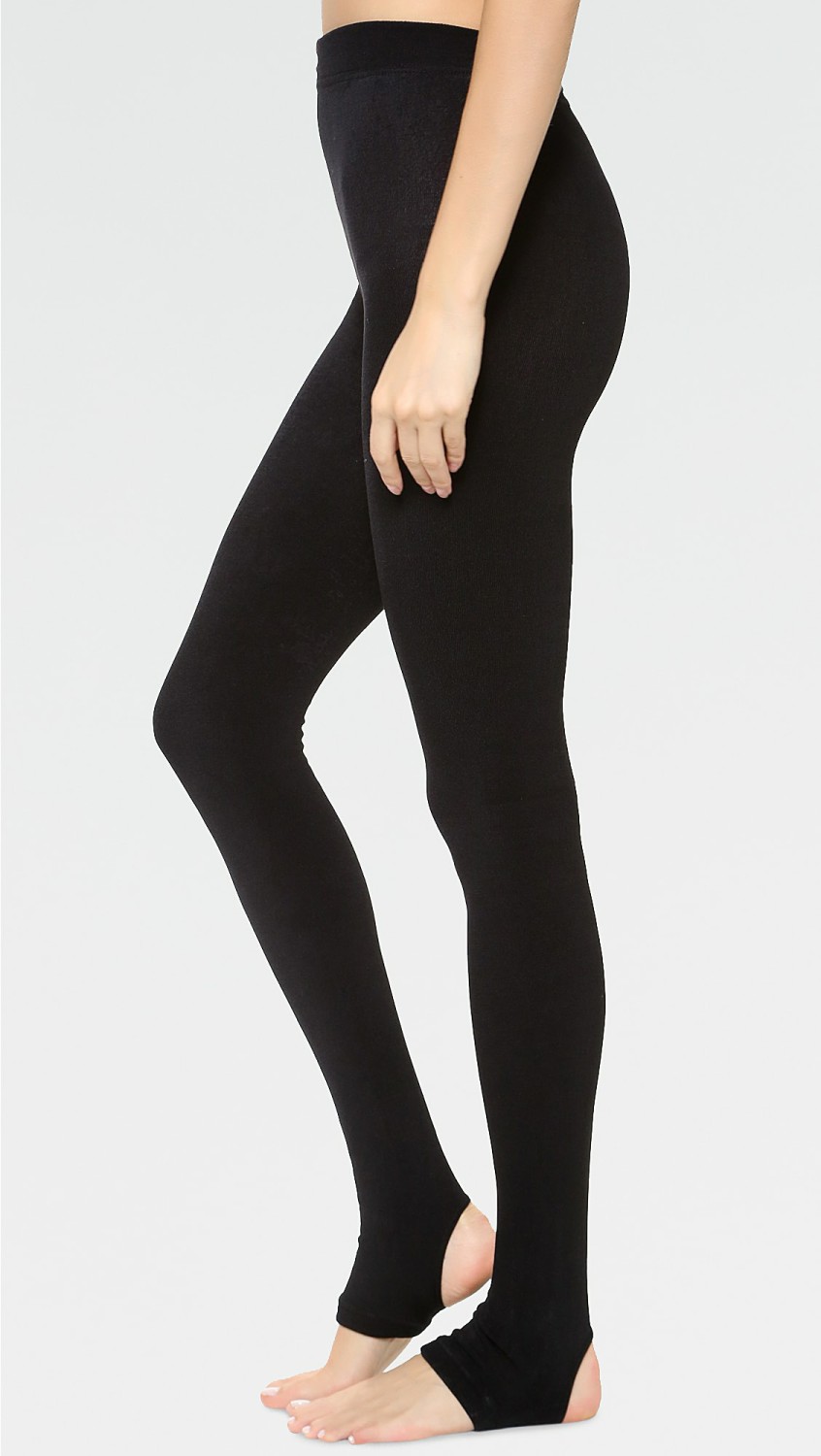 Fleece Lined Tights With Stirrups  |  Socks & Tights Accessories Black