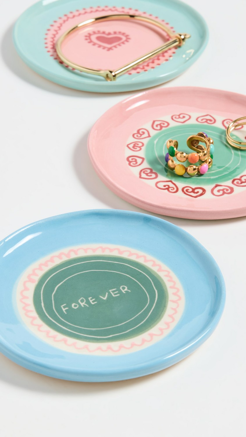 Forever Jewelry Plate Set Of 3  |  Tabletop Home Multi