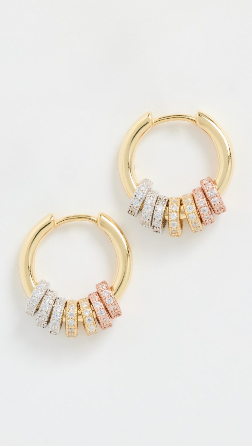 Gaia Pave Hoops  |  Earrings Earrings Earrings