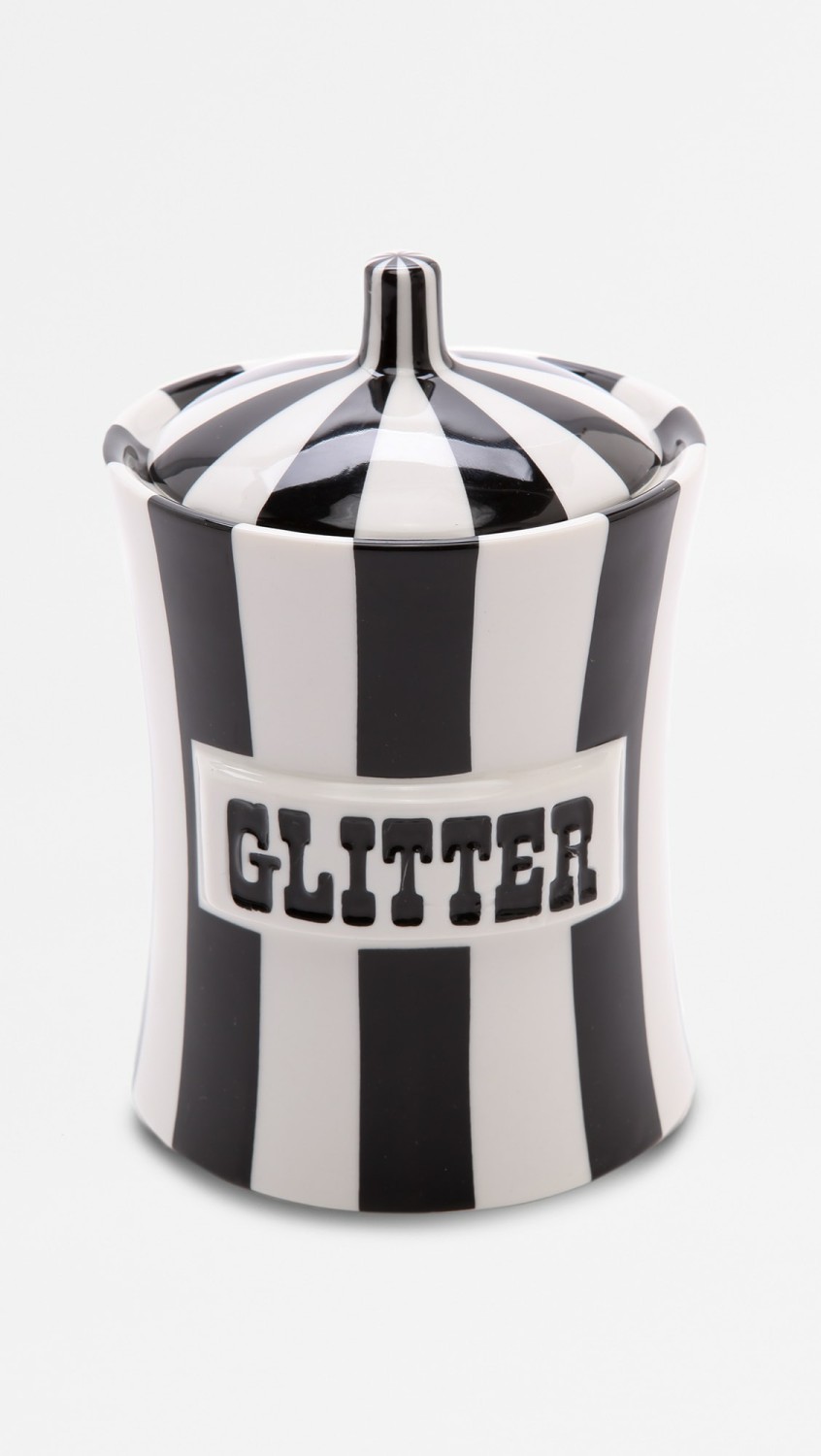 Glitter Canister  |  Décor Décor Black/White