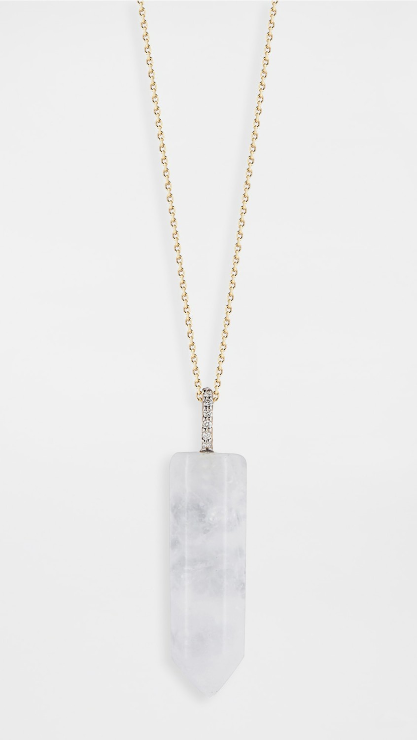 Gold And Diamond Healing Crystal Necklace  |  Necklaces Jewelry 14Kt Yellow Gold