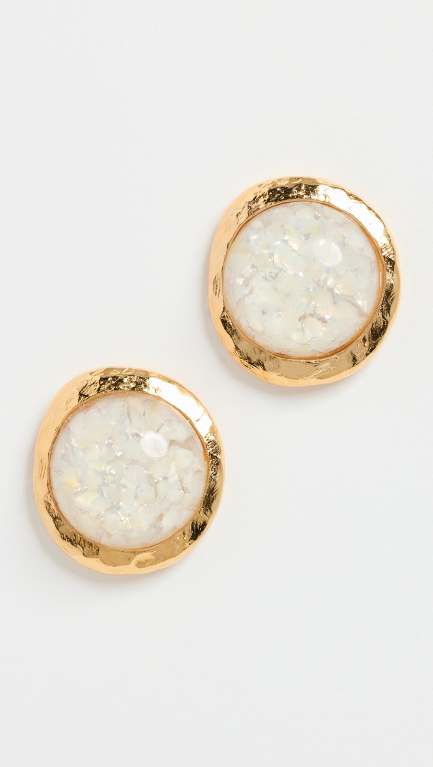 Gold Button Pierced Earrings  |  Earrings Earrings Earrings