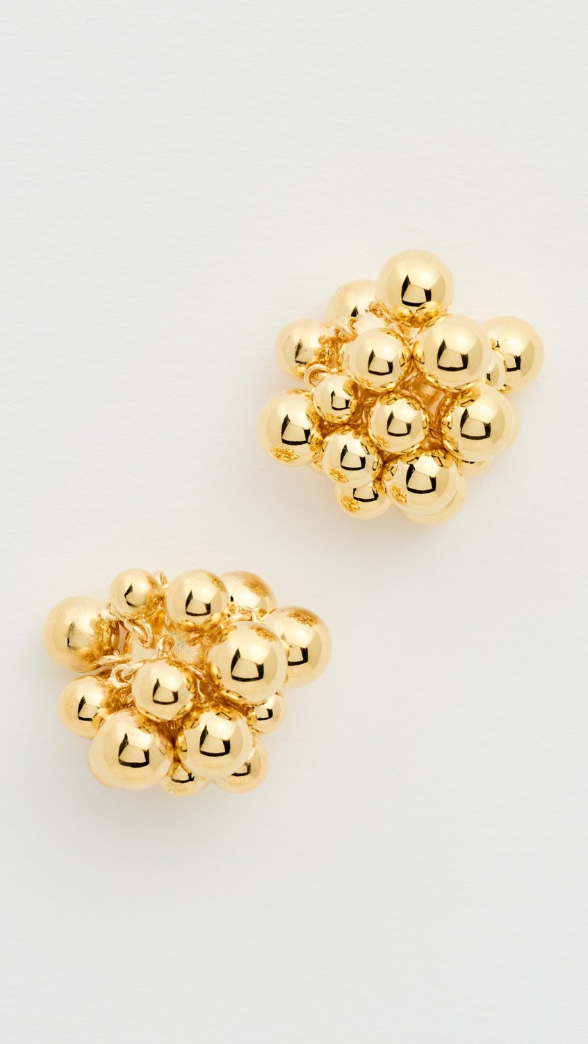 Gold Cluster Button Earrings  |  Earrings Earrings Earrings