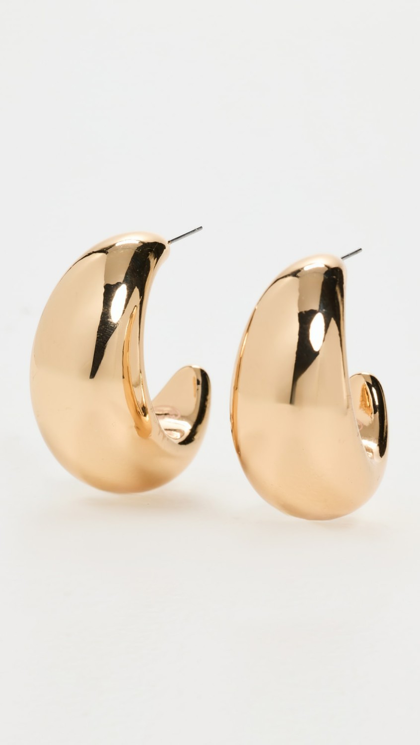 Gold Shape Post Hoop Earrings  |  Earrings Earrings Earrings