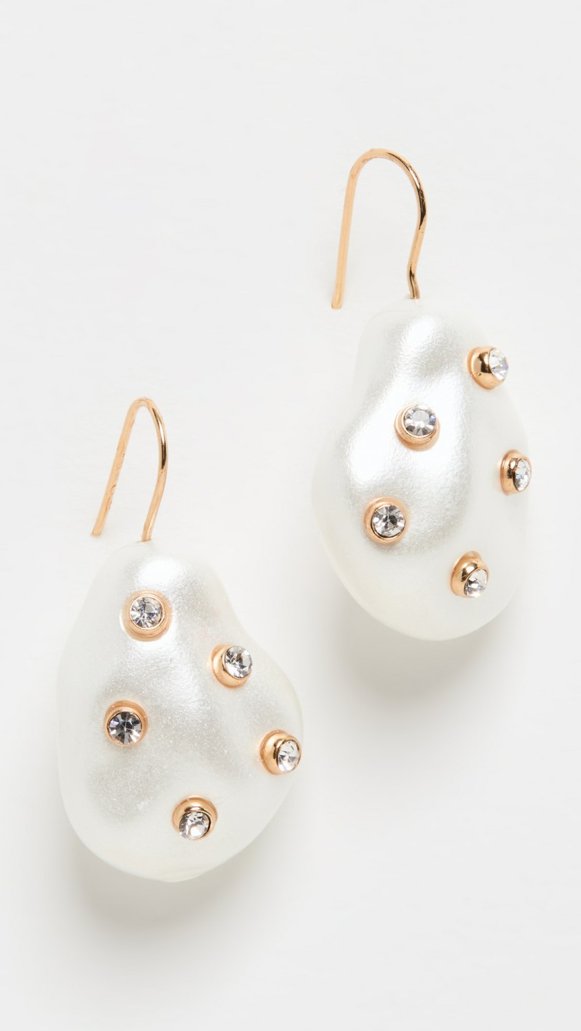 Gold With White Pearl Earrings  |  Earrings Earrings Earrings