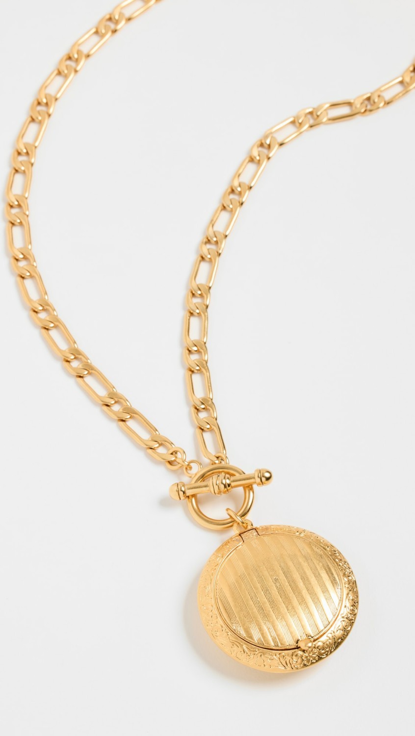 Gwendolyn Locket  |  Necklaces Jewelry Gold