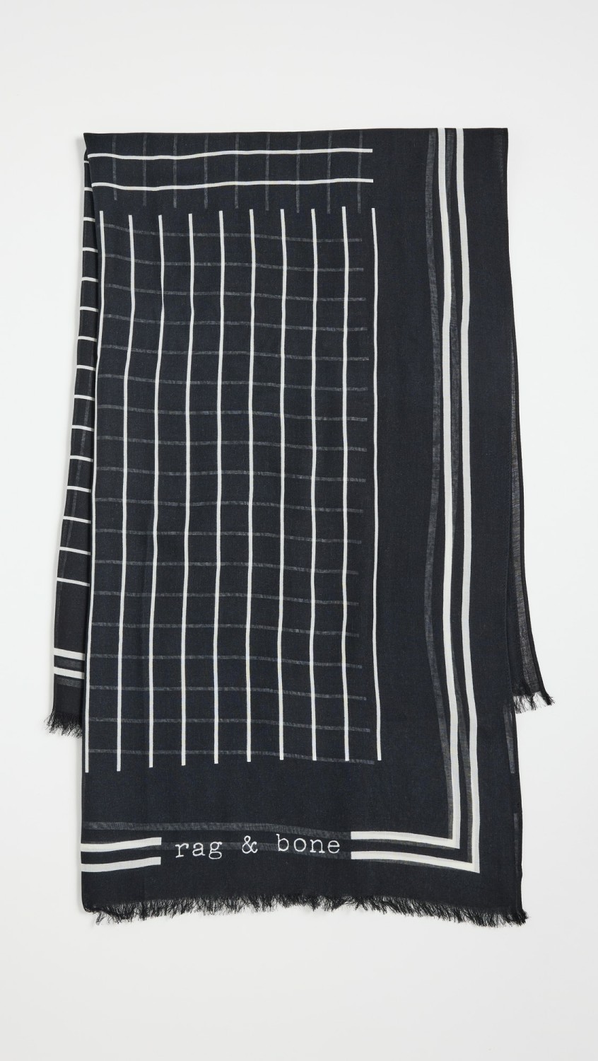 Harlow Stripe Scarf  |  Scarves & Wraps Accessories Black/White