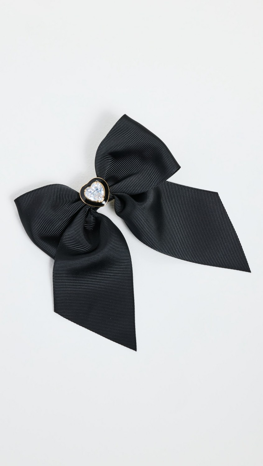 Heart Cocktail Hair Bow  |  Hair Accessories Accessories Black