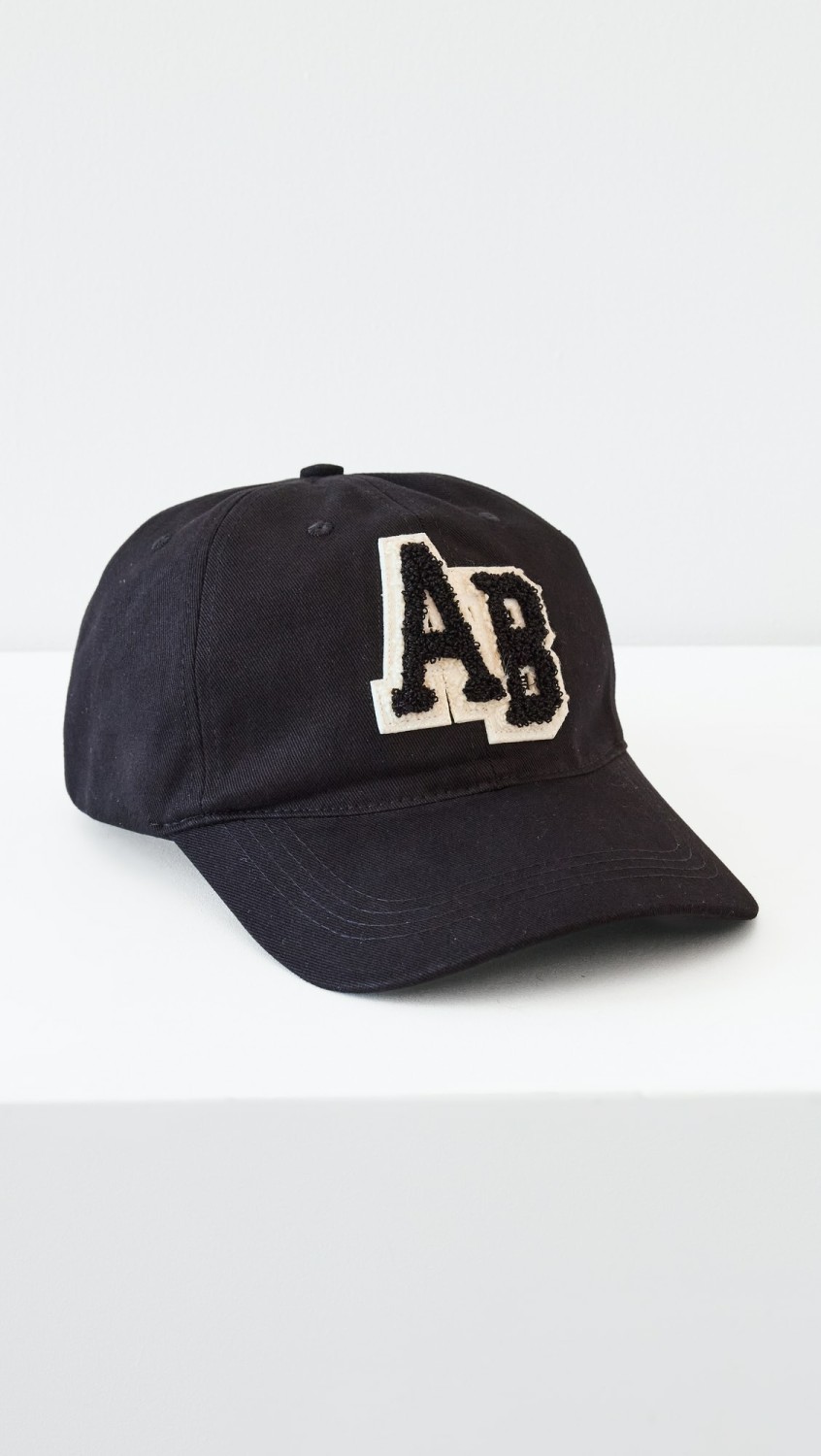 Jeremy Baseball Cap Letterman  |  Hats Accessories Black