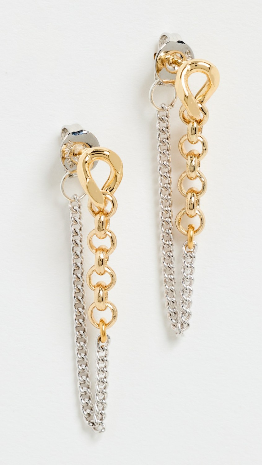 Kelly Two Tone Chain Earrings  |  Earrings Earrings Earrings