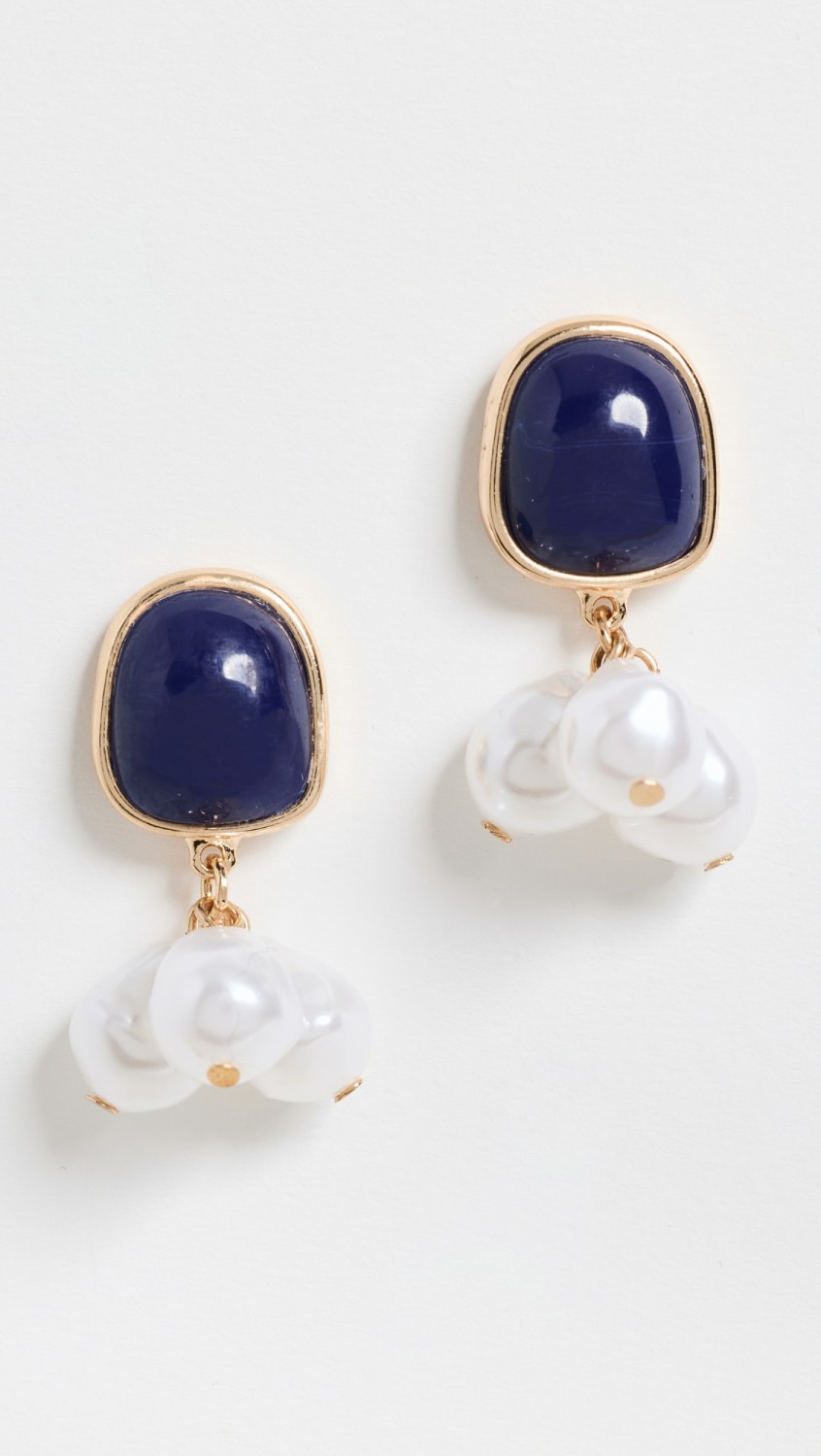 Lapis Pearl Earrings  |  Earrings Earrings Black/Pearl