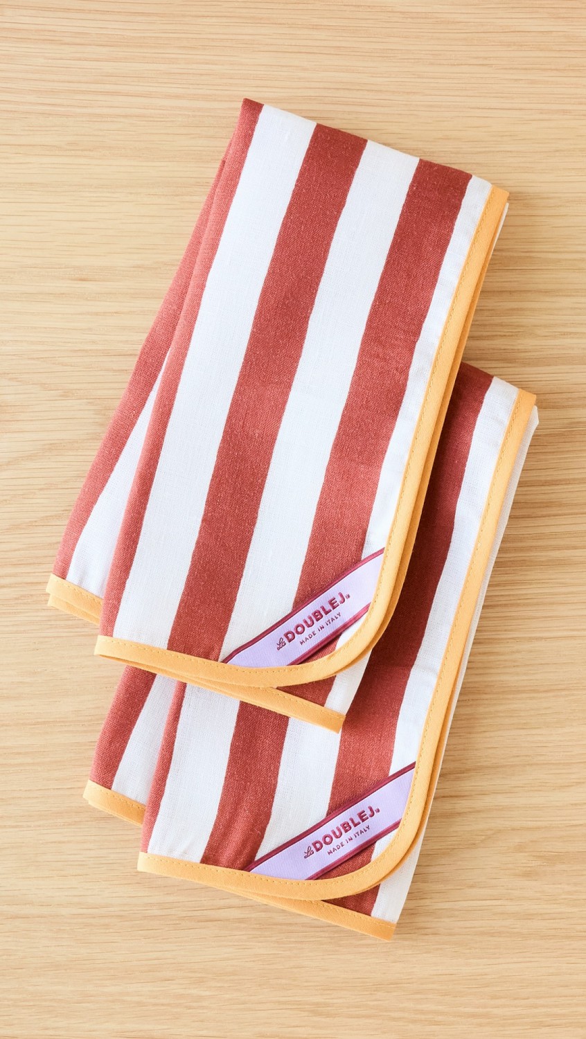 Large Napkins Set Of 2  |  Tabletop Home Red And White