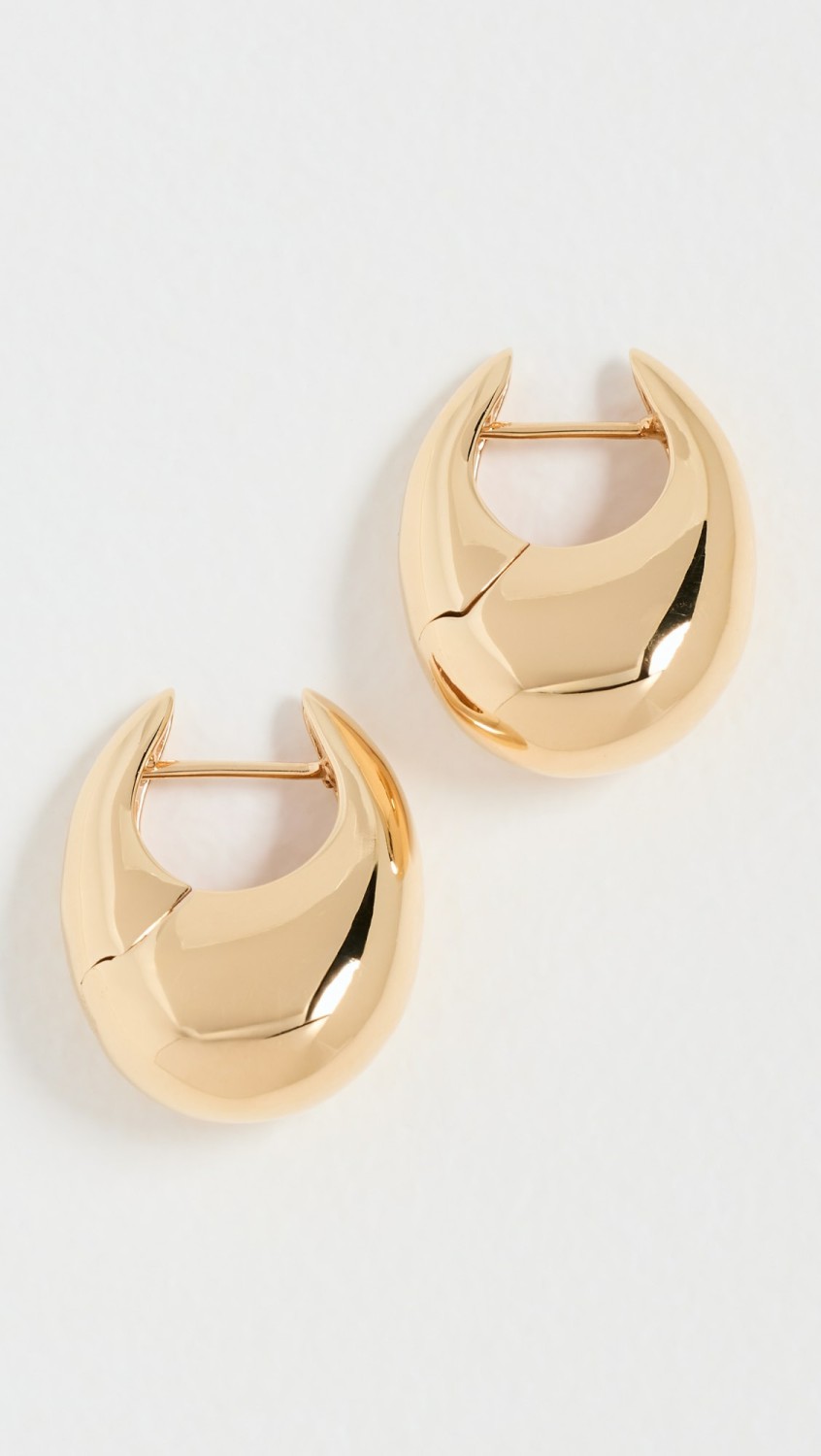 Large Sloping Hinge Hoops  |  Earrings Earrings Earrings