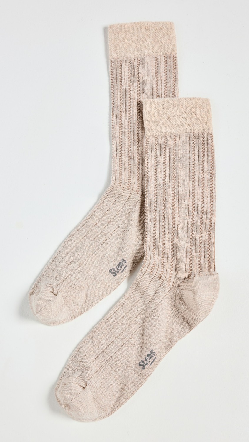 Lola Cashmere Comfort Crew Socks  |  Socks & Tights Accessories Cream