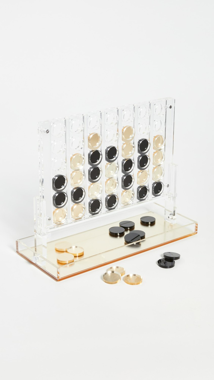 Lucite Connect 4  |  Décor Décor Black/Gold