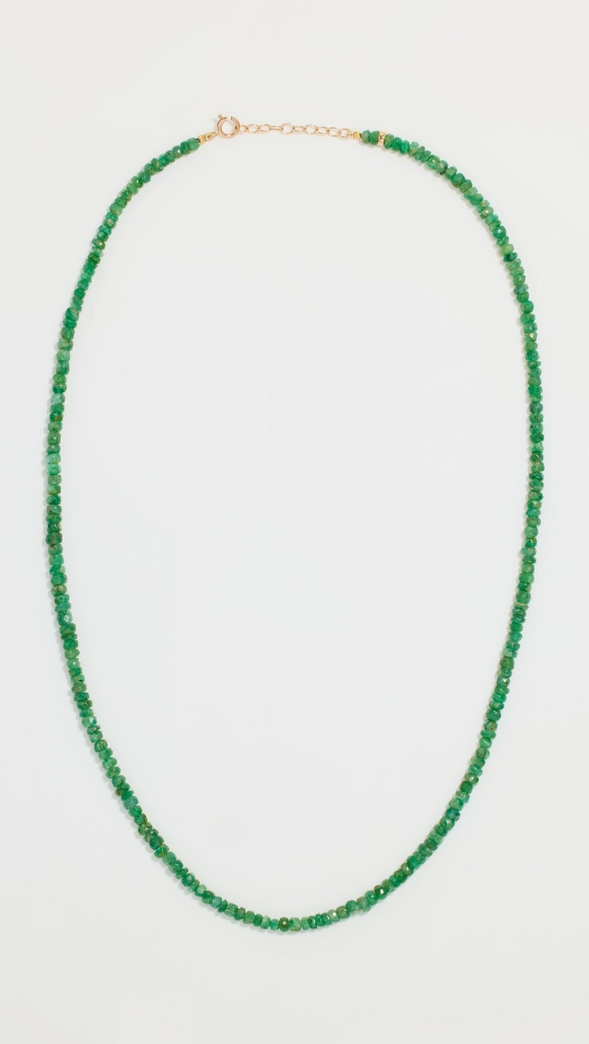 May Emerald Beaded Necklace  |  Necklaces Jewelry Emerald