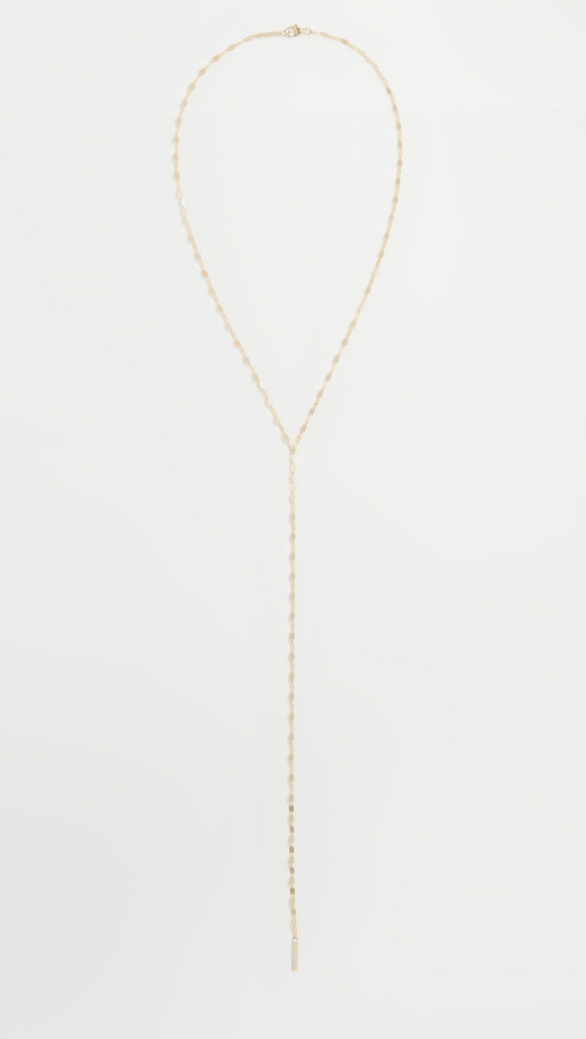 Mega Gloss Blake Long Lariat Necklace  |  Necklaces Jewelry Gold