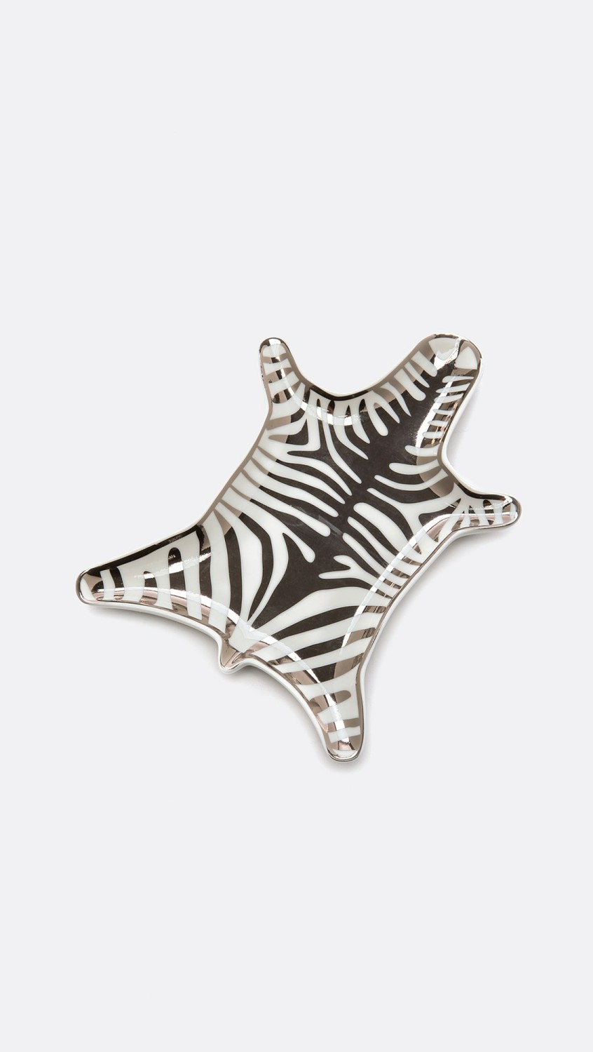 Metallic Zebra Dish  |  Décor Décor Décor