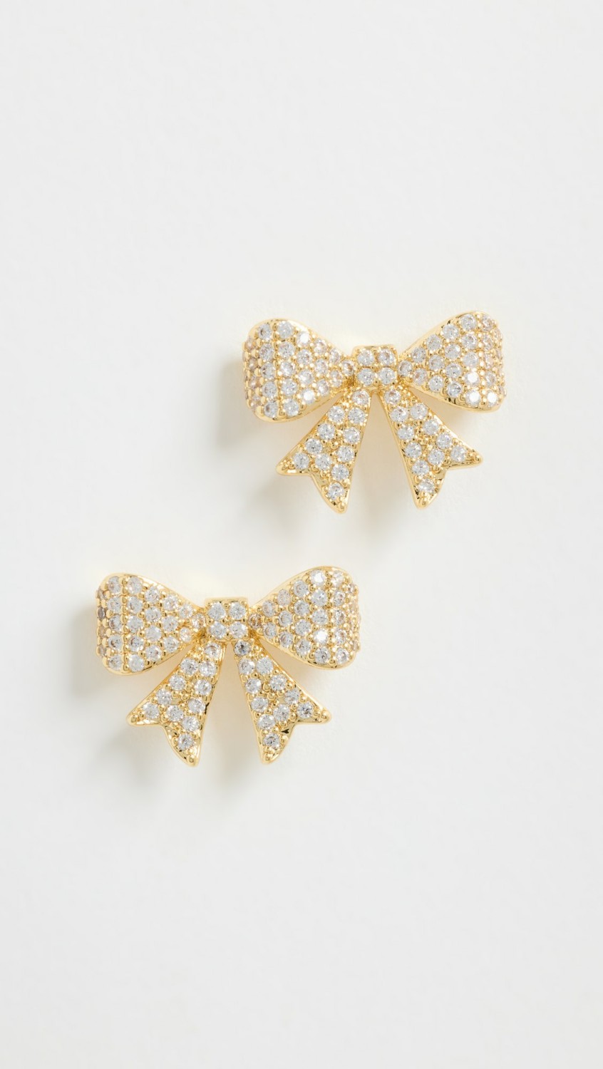 Mini Pave Bow Tie Stud Earrings  |  Earrings Earrings Earrings