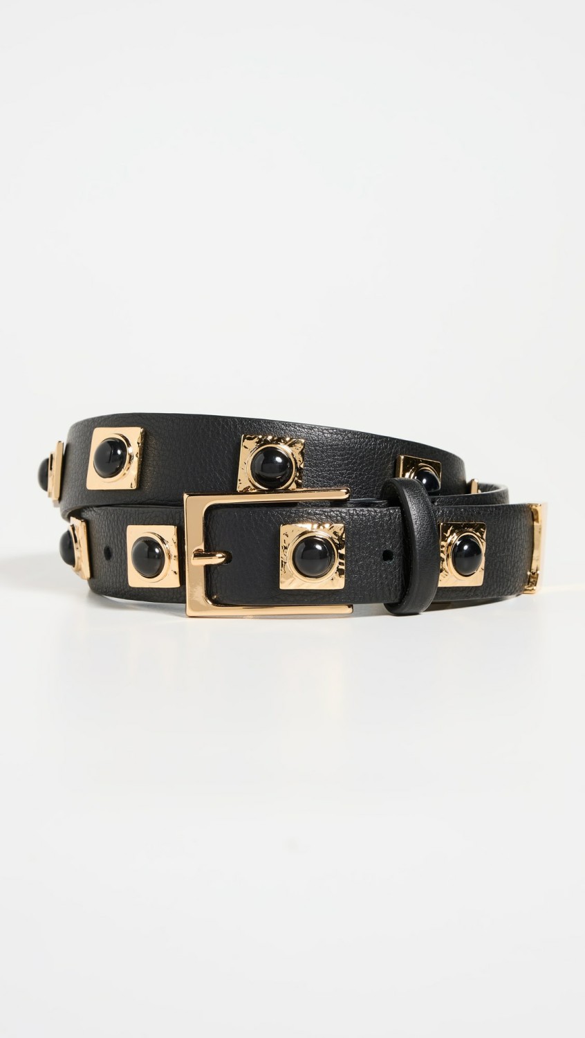 No. 2 Black Studded Belt  |  Belts Accessories Belts