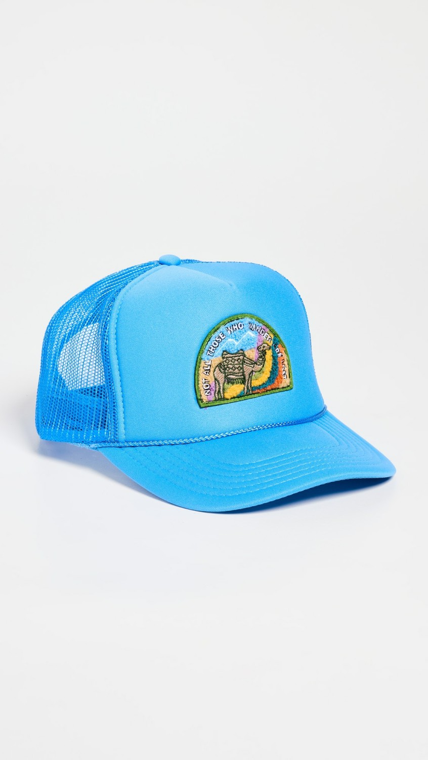 Not All Who Wander Trucker Hat  |  Hats Accessories Azure