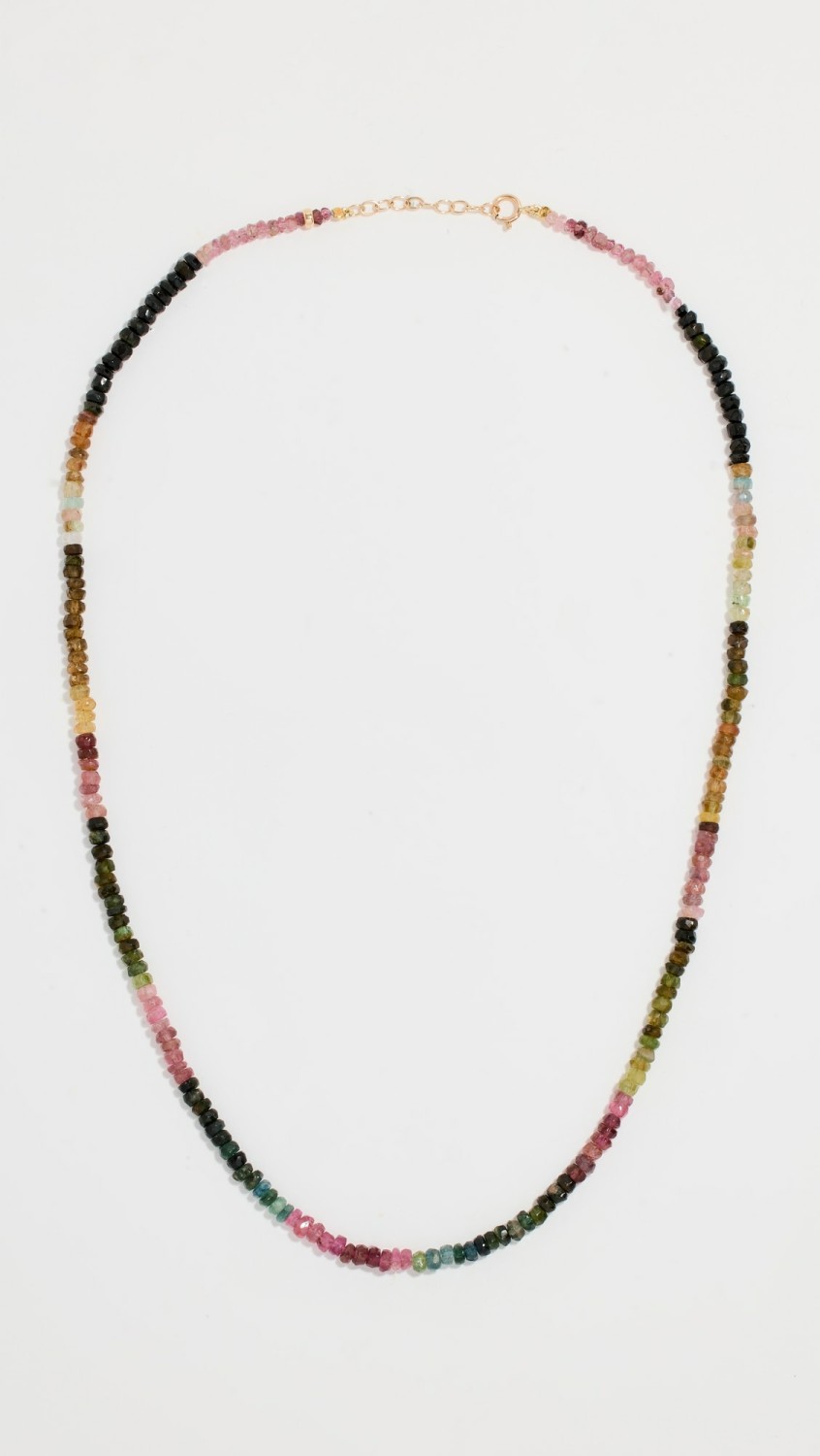 October Tourmaline Beaded Necklace  |  Necklaces Jewelry Necklaces