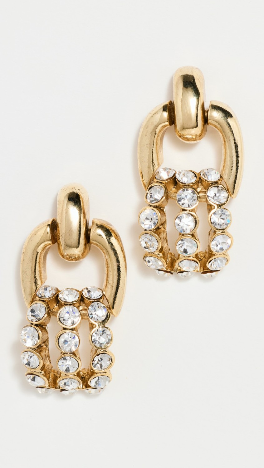 Pave Drop Link Earrings  |  Earrings Earrings Crystal