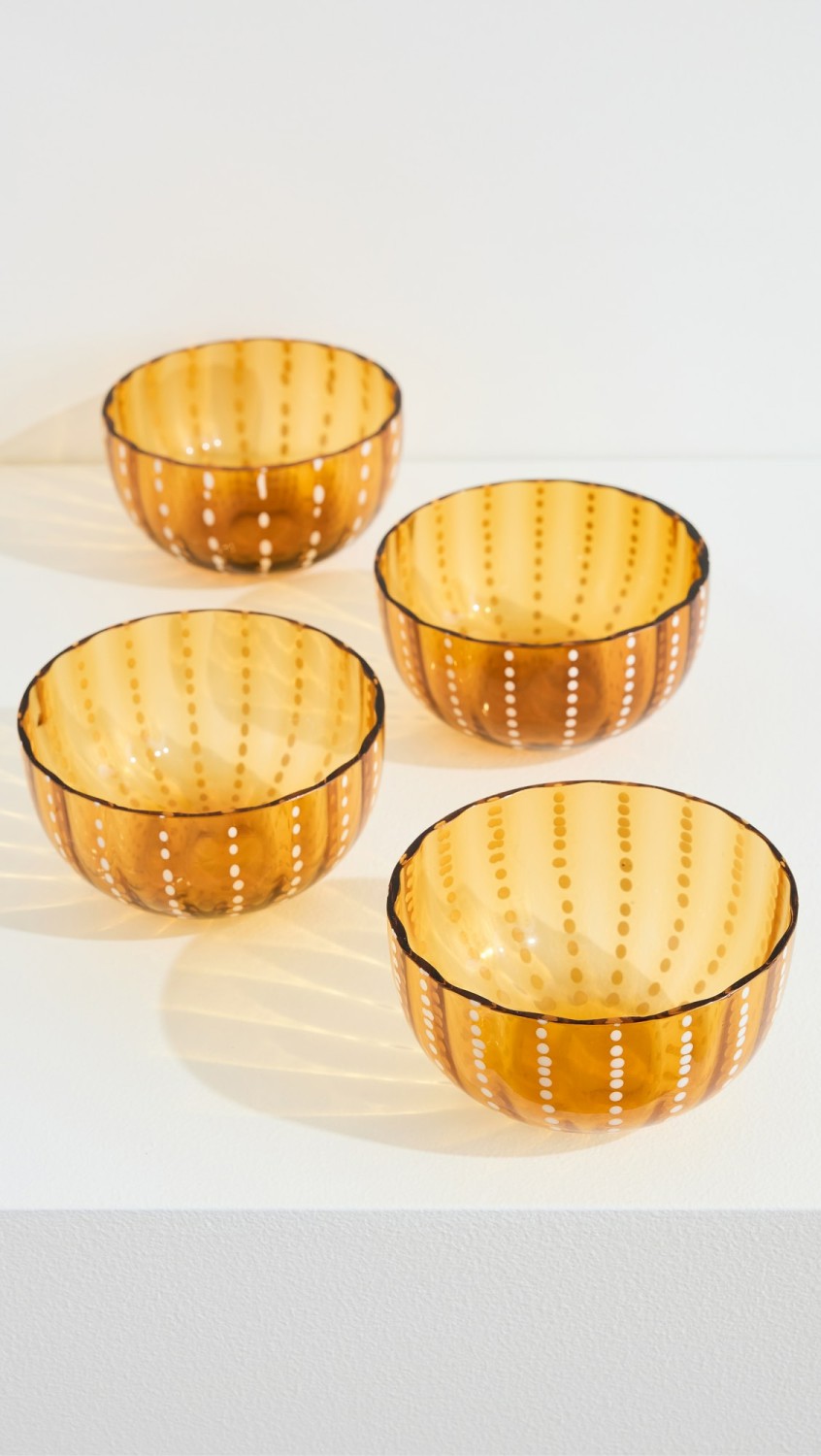 Perle Small Bowl Set Of 4  |  Tabletop Home Amber