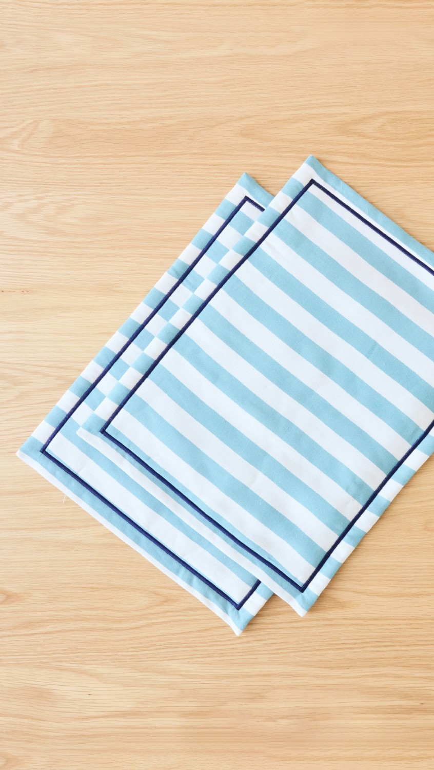 Placemat Set Of 2  |  Tabletop Home Blue