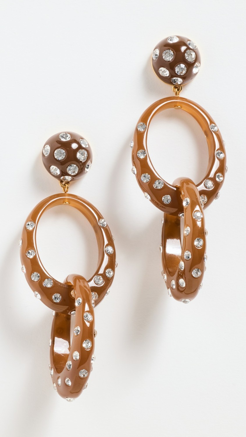 Polka Dot Drop Double Hoop Earrings  |  Earrings Earrings Earrings