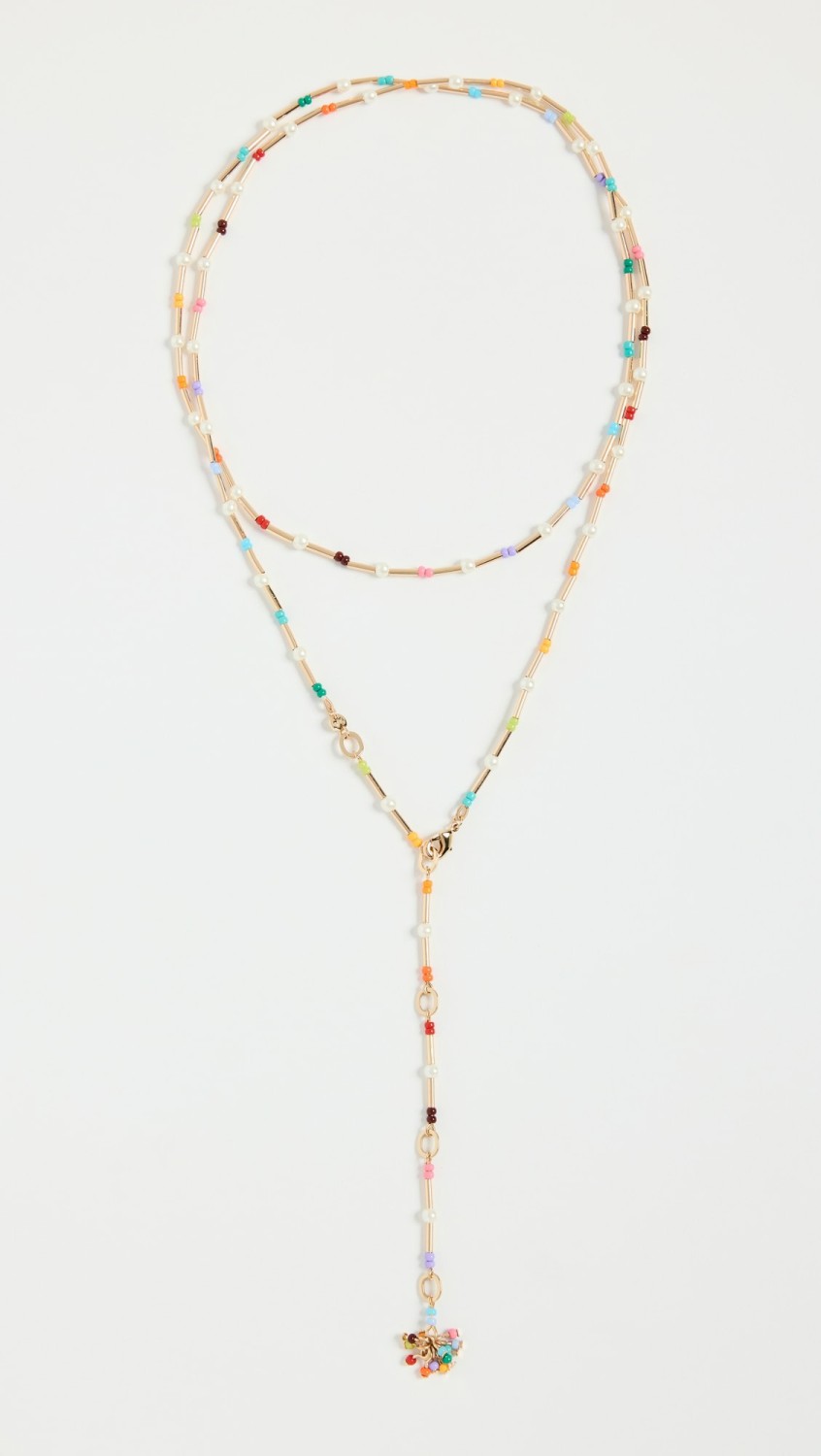 Rainbow Pearl Double Wrap Necklace  |  Necklaces Jewelry Necklaces