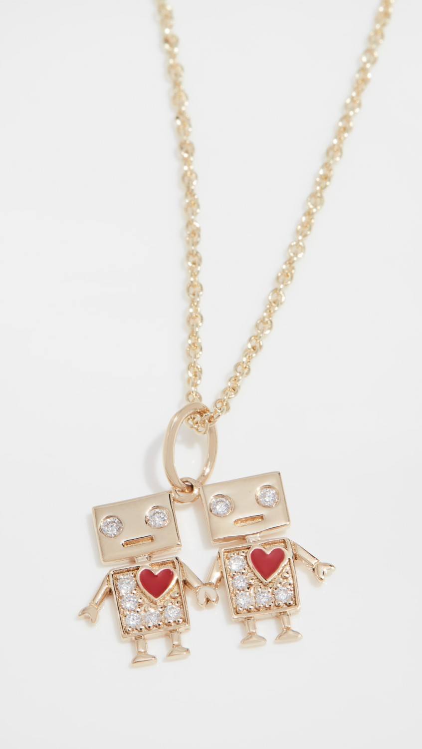 Robot Friendship Charm Necklace  |  Necklaces Jewelry Necklaces