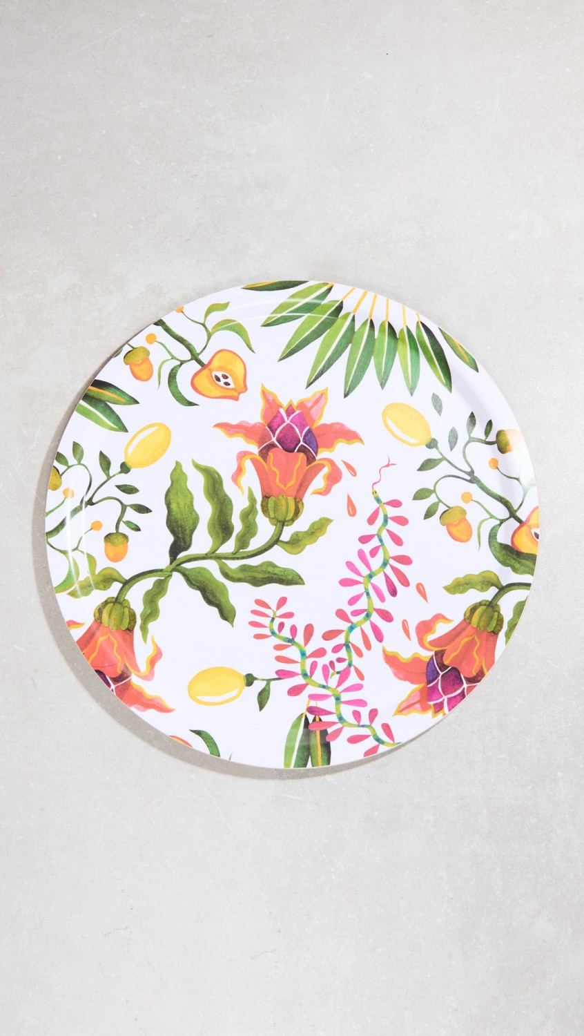 Round Printed Tray  |  Tabletop Home Eden