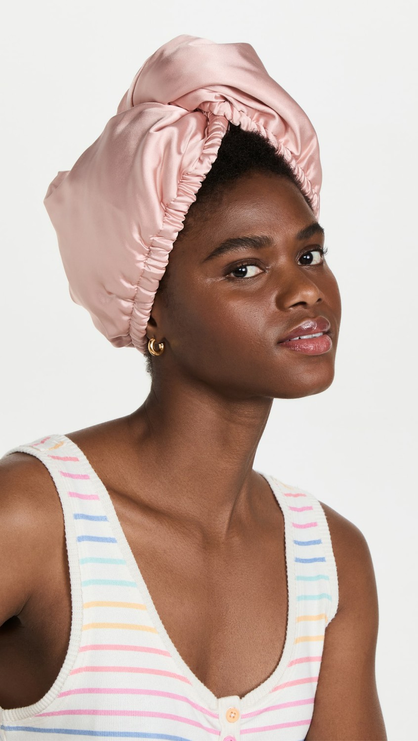 Satin Wrapped Hair Towel  |  Tools & Brushes Beauty Blush