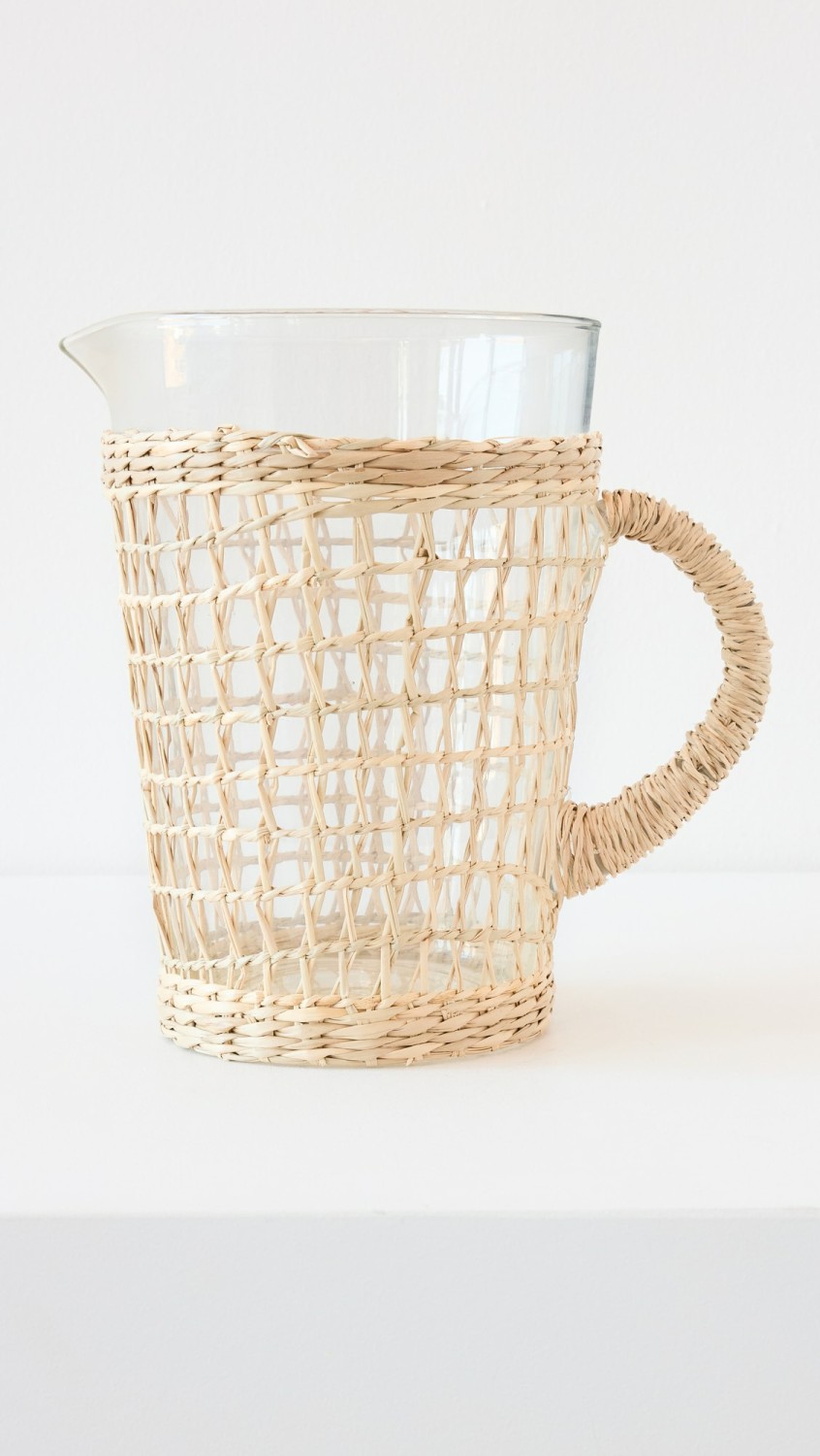 Seagrass Picnic Pitcher  |  Tabletop Home Natural