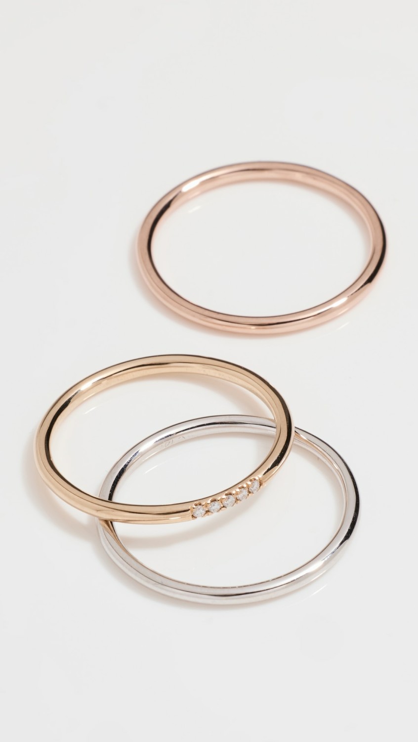 Set Of 3 Gold Stack Rings  |  Rings Jewelry Rings