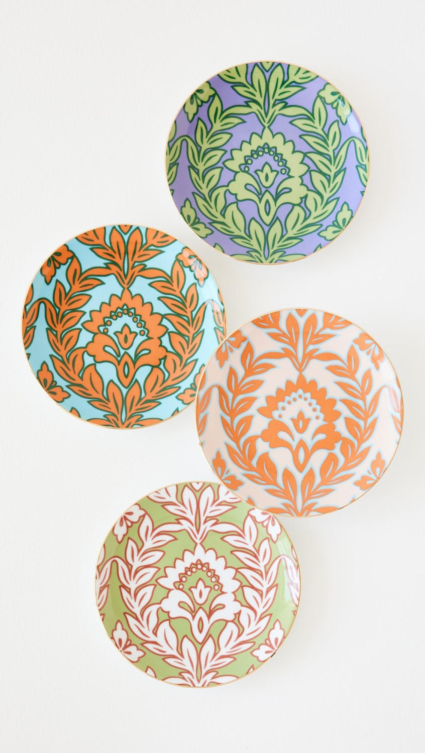 Side Plates Set Of 4 Mixed  |  Tabletop Home Spring Garland