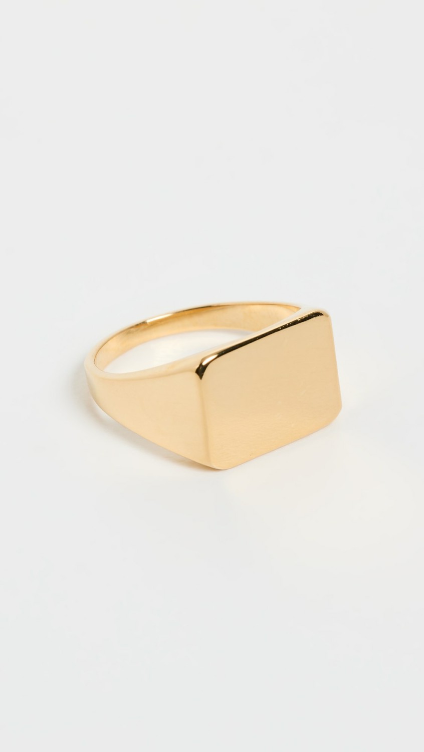 Signet Pinky Ring  |  Rings Jewelry Gold