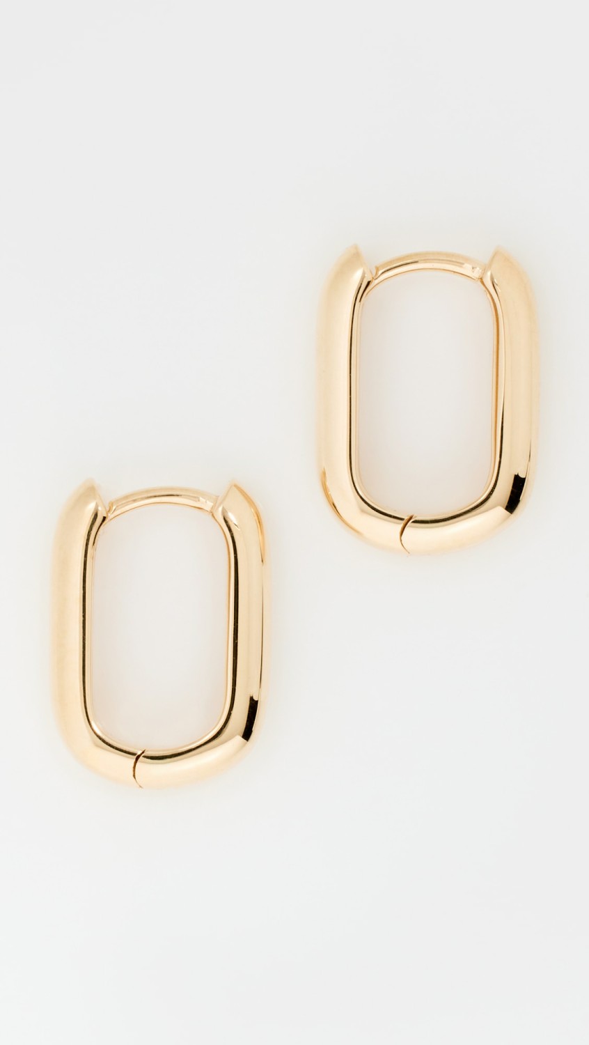 Simple 14K Gold Huggies  |  Earrings Earrings 14K Yellow Gold