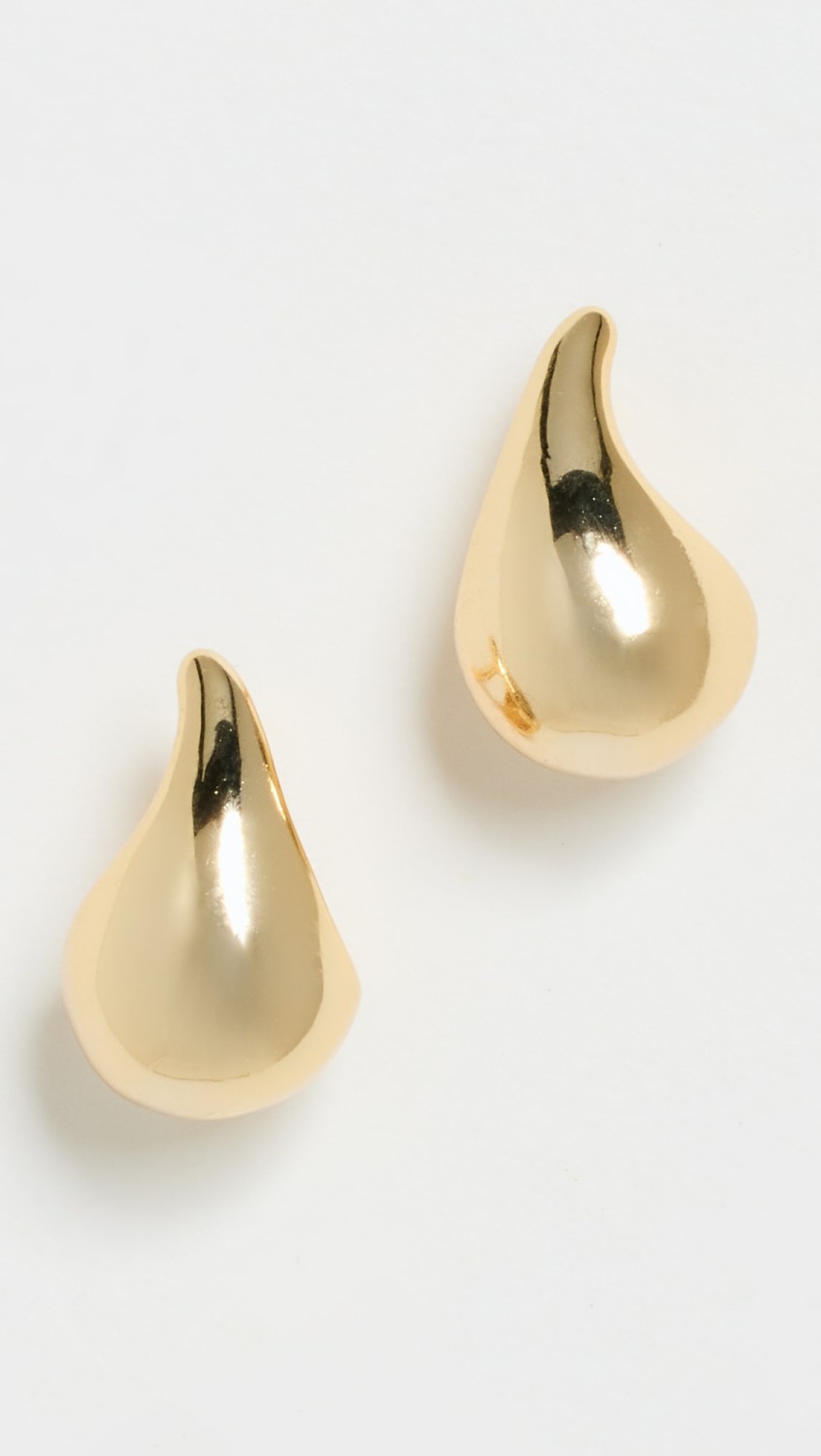 Solid Curved Teardrop Hoop Earrings  |  Earrings Earrings Earrings