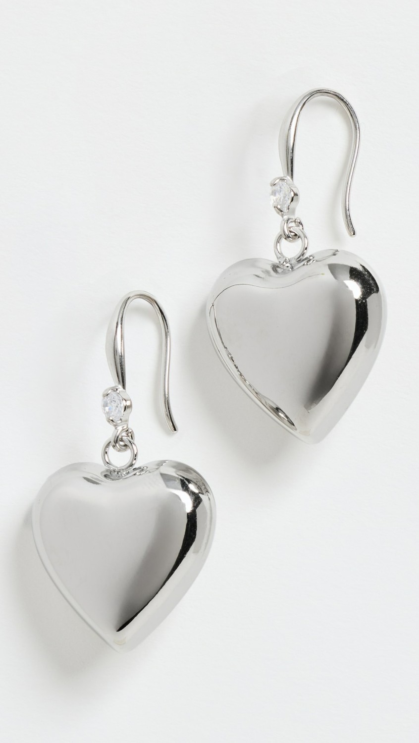 Solid Puffy Heart Huggie Earrings  |  Earrings Earrings Earrings