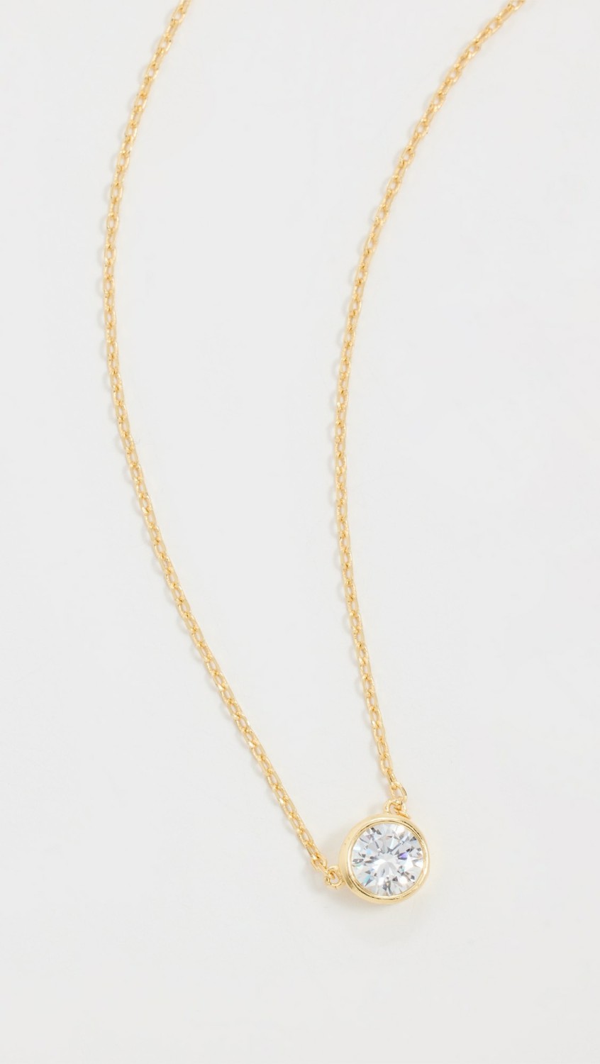 Solitaire Necklace  |  Necklaces Jewelry Gold/Clear