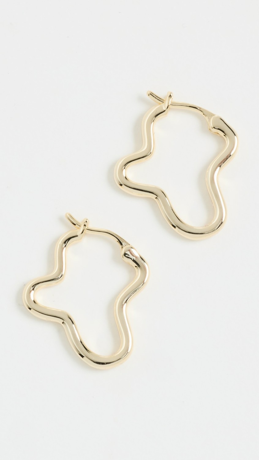 Squiggly Shape Hoop Earrings  |  Earrings Earrings Earrings