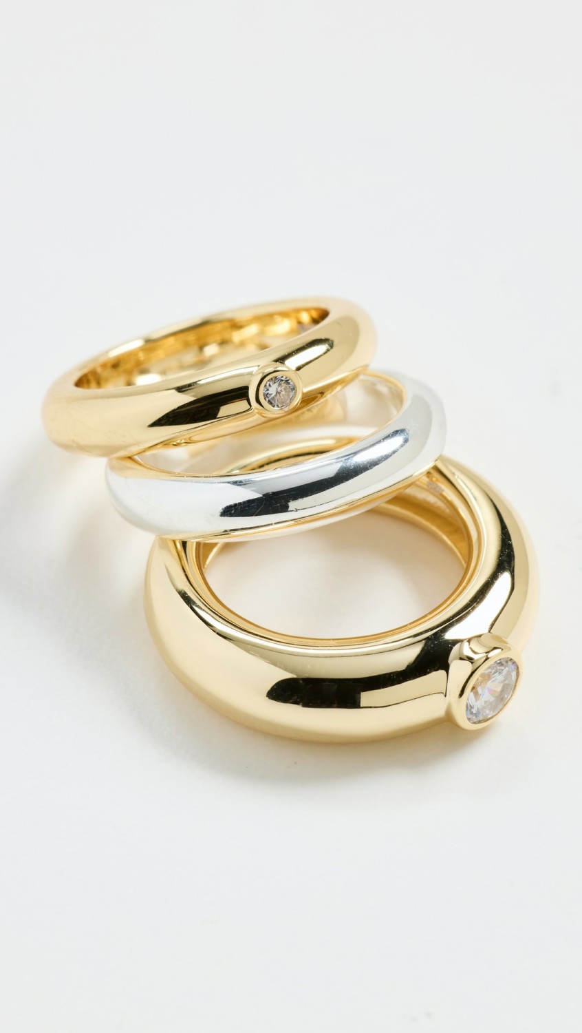 Stacking Donut Rings  |  Rings Jewelry Gold/Silver