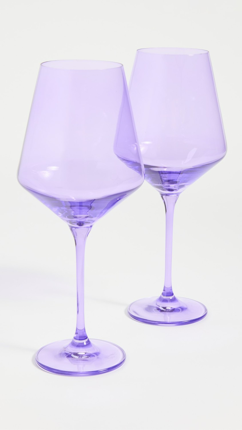 Stemware Set Of 2  |  Tabletop Home Lavender