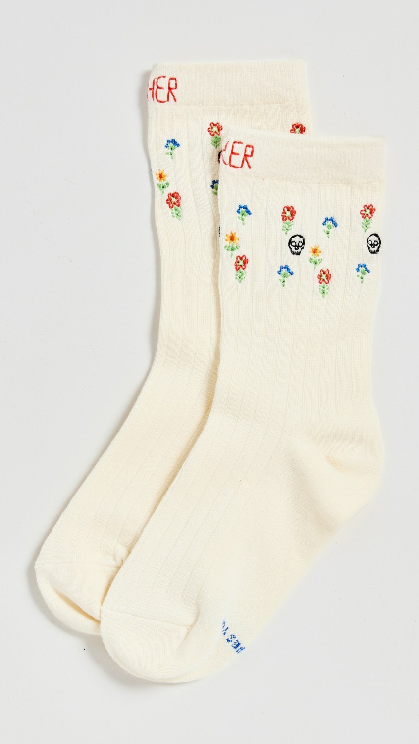 The Half Step Socks  |  Socks & Tights Accessories Skulls And Flowers